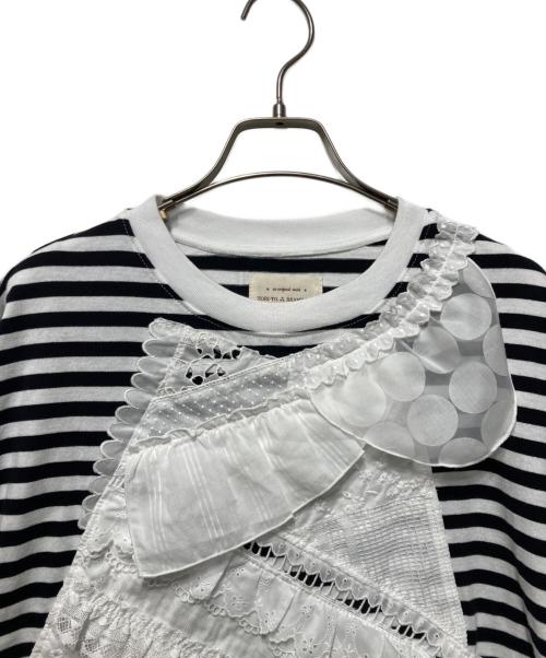BEAMS BOY（ビームスボーイ）BEAMS BOY (ビームスボーイ) バイアス フリル BIG Tシャツ ホワイト サイズ:36の古着・服飾アイテム