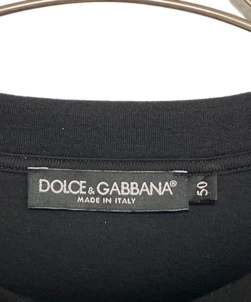 DOLCE & GABBANA（ドルチェ＆ガッバーナ）DOLCE & GABBANA (ドルチェ＆ガッバーナ) レオパード切替Tシャツ ブラック サイズ:50の古着・服飾アイテム