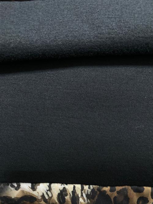 DOLCE & GABBANA（ドルチェ＆ガッバーナ）DOLCE & GABBANA (ドルチェ＆ガッバーナ) レオパード切替Tシャツ ブラック サイズ:50の古着・服飾アイテム