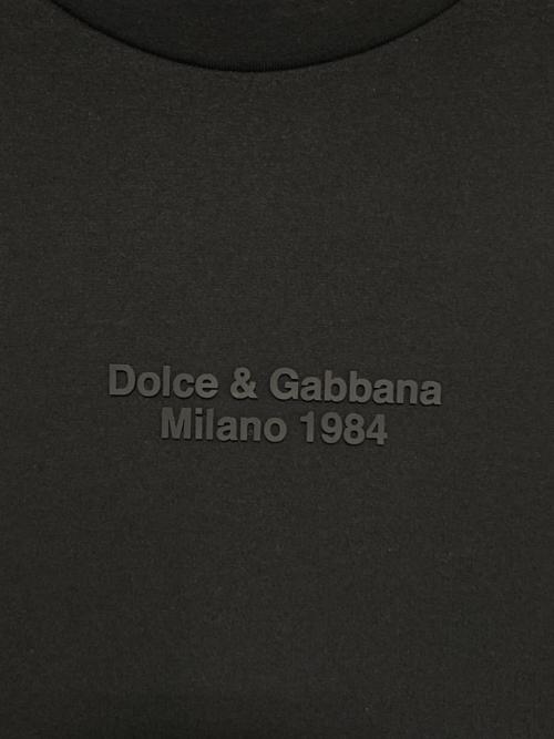DOLCE & GABBANA（ドルチェ＆ガッバーナ）DOLCE & GABBANA (ドルチェ＆ガッバーナ) レオパード切替Tシャツ ブラック サイズ:50の古着・服飾アイテム