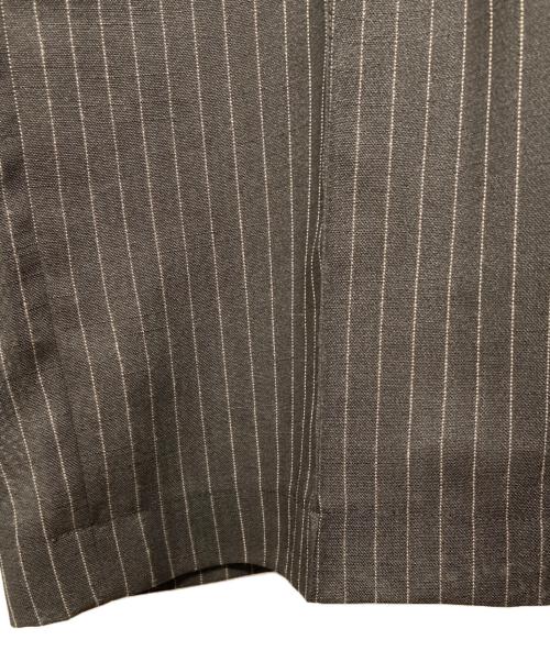comme ca（コムサ）comme ca (コムサ) シアーボイルストライプ パンツ ブラウン サイズ:9の古着・服飾アイテム