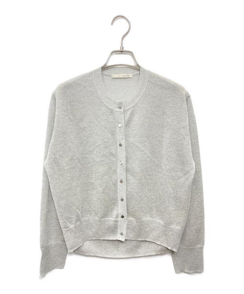 qualite（カリテ）qualite (カリテ) ラメハイゲージニットカーデ グレー サイズ:Fの古着・服飾アイテム