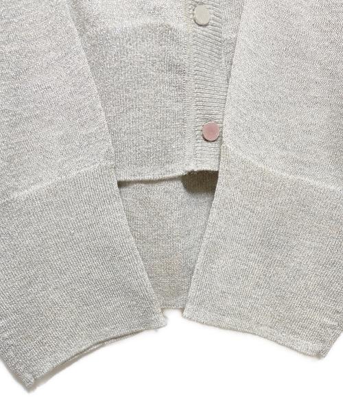 qualite（カリテ）qualite (カリテ) ラメハイゲージニットカーデ グレー サイズ:Fの古着・服飾アイテム