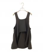 ENFOLDエンフォルド）の古着「2WAY FLARE VEST」｜ブラック