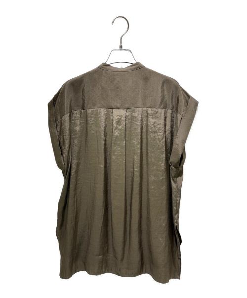BALLSEY（ボールジィ）BALLSEY (ボールジィ) シルキーブロード オーバーシャツブラウス ブラウン サイズ:36の古着・服飾アイテム