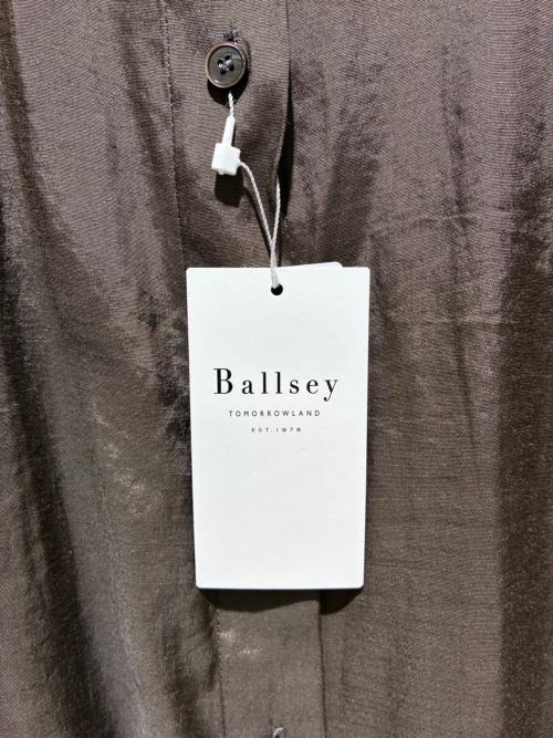 BALLSEY（ボールジィ）BALLSEY (ボールジィ) シルキーブロード オーバーシャツブラウス ブラウン サイズ:36の古着・服飾アイテム