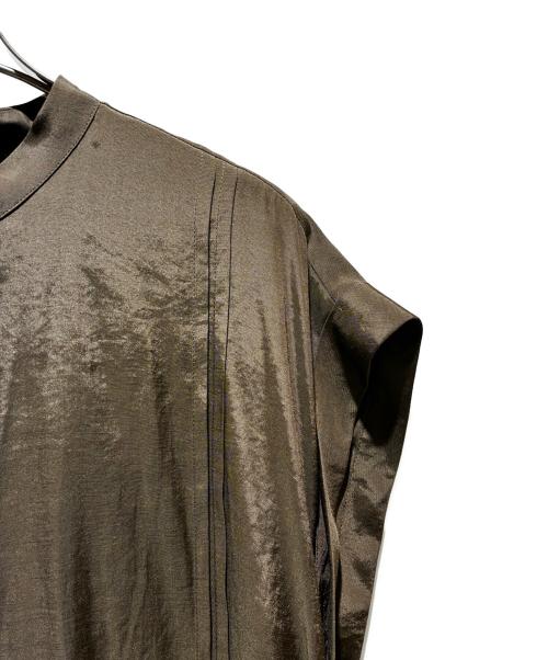 BALLSEY（ボールジィ）BALLSEY (ボールジィ) シルキーブロード オーバーシャツブラウス ブラウン サイズ:36の古着・服飾アイテム