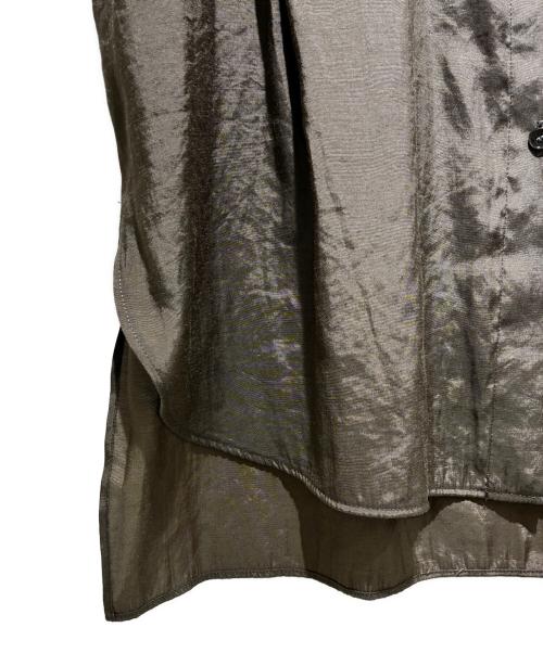 BALLSEY（ボールジィ）BALLSEY (ボールジィ) シルキーブロード オーバーシャツブラウス ブラウン サイズ:36の古着・服飾アイテム
