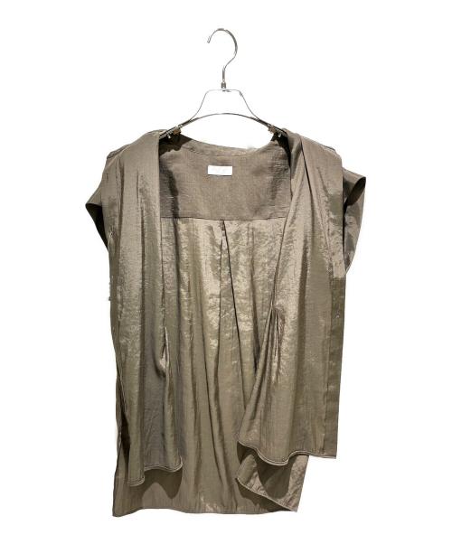 BALLSEY（ボールジィ）BALLSEY (ボールジィ) シルキーブロード オーバーシャツブラウス ブラウン サイズ:36の古着・服飾アイテム