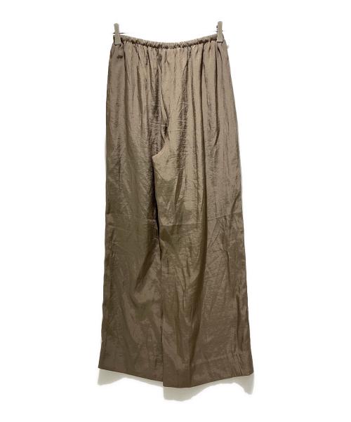 BALLSEY（ボールジィ）BALLSEY (ボールジィ) シルキーブロード ドロストワイドパンツ ブラウン サイズ:34 未使用品の古着・服飾アイテム