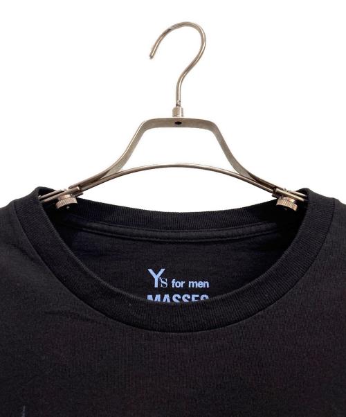 Y's for men（ワイズフォーメン）Y's for men (ワイズフォーメン) MASSES (マシス) COTTON SINGLE PRINT ROUND NECK SHORT SLEEVE T ブラック サイズ:4の古着・服飾アイテム