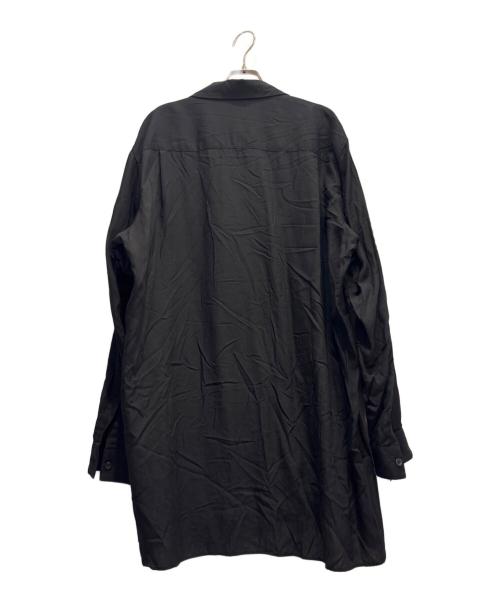 Yohji Yamamoto COSTUME D' HOMME（ヨウジヤマモト コスチュームドオム）Yohji Yamamoto COSTUME D' HOMME (ヨウジヤマモト コスチュームドオム) SUIT POPLIN CDH OPEN COLLAR SHIRT ブラック サイズ:4の古着・服飾アイテム