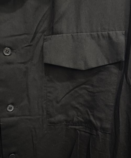 Yohji Yamamoto COSTUME D' HOMME（ヨウジヤマモト コスチュームドオム）Yohji Yamamoto COSTUME D' HOMME (ヨウジヤマモト コスチュームドオム) SUIT POPLIN CDH OPEN COLLAR SHIRT ブラック サイズ:4の古着・服飾アイテム