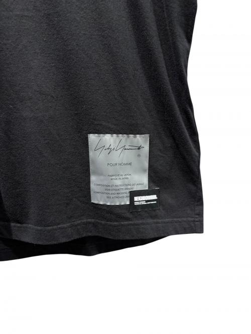 Yohji Yamamoto pour homme（ヨウジヤマモト プールオム）Yohji Yamamoto pour homme (ヨウジヤマモト プールオム) NEIGHBORHOOD (ネイバーフッド) Tシャツ ブラック サイズ:XXLの古着・服飾アイテム
