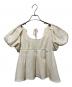 euw（イユー）の古着「puff sleeve peplum top/パフスリーブペプラムトップ」｜アイボリー