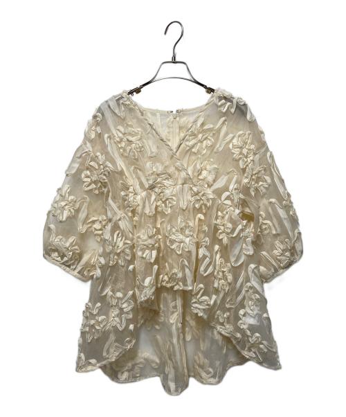 euw（イユー）euw (イユー) Flower Bag A Sheer アイボリー サイズ:freeの古着・服飾アイテム
