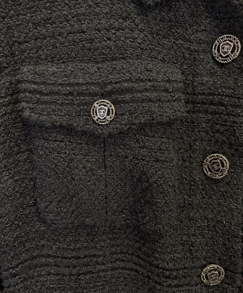 CHANEL（シャネル）CHANEL (シャネル) 08P/シアー ツイード ハンティングジャケット ブラック サイズ:38の古着・服飾アイテム