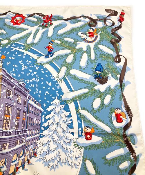 HERMES（エルメス）HERMES (エルメス) カレ90 Noël au 24 Faubourg サイズ:90の古着・服飾アイテム