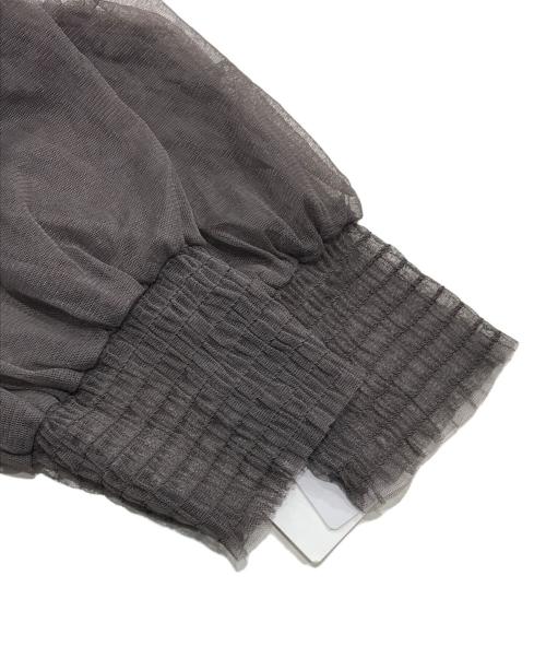 Snidel（スナイデル）Snidel (スナイデル) チュールボリュームドレス/パフスリーブワンピース モカ サイズ:1の古着・服飾アイテム