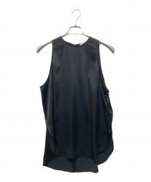 SACRA（サクラ）の古着「TRIACE SATIN TOP/トリアセートサテントップ」｜ブラック