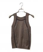 TODAYFULトゥデイフル）の古着「Mix Knit Tanktop」｜ブラウン