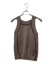 TODAYFUL（トゥデイフル）の古着「Mix Knit Tanktop」｜ブラウン