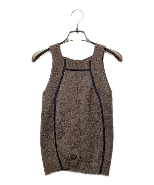 TODAYFUL（トゥデイフル）TODAYFUL (トゥデイフル) Mix Knit Tanktop ブラウン サイズ:freeの古着・服飾アイテム
