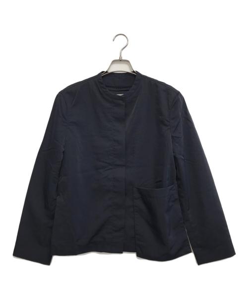 EMPORIO ARMANI（エンポリオアルマーニ）EMPORIO ARMANI (エンポリオアルマーニ) ノーカラージャケット ネイビー サイズ:40の古着・服飾アイテム