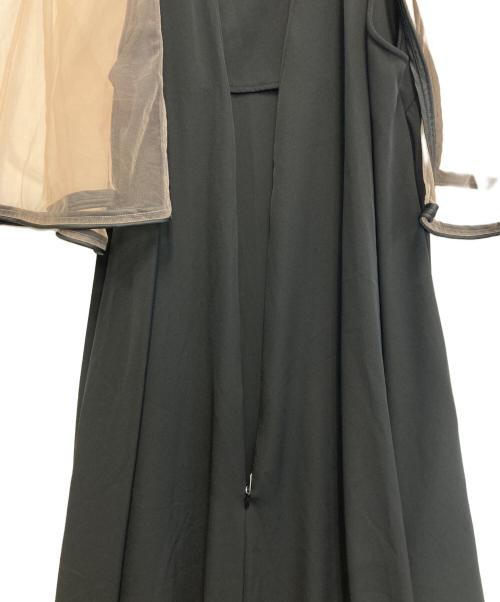 AKTE（アクテ）AKTE (アクテ) ケープロングドレス ブラック サイズ:Fの古着・服飾アイテム