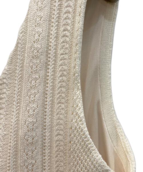 HER LIP TO（ハーリップトゥ）HER LIP TO (ハーリップトゥ) Summer Knit Lace Dress ホワイト サイズ:Sの古着・服飾アイテム