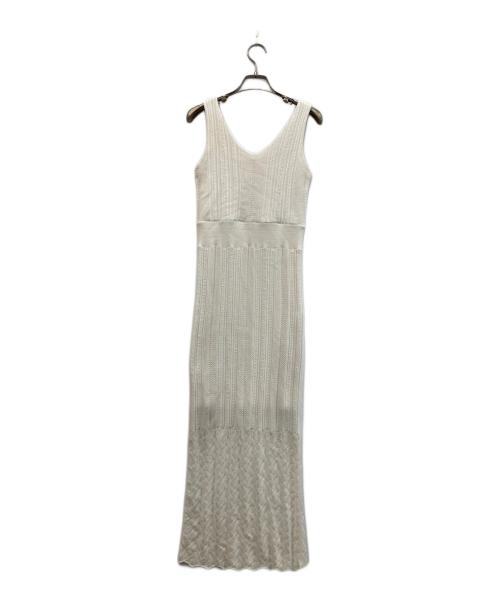 HER LIP TO（ハーリップトゥ）HER LIP TO (ハーリップトゥ) Summer Knit Lace Dress ホワイト サイズ:Sの古着・服飾アイテム
