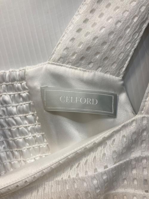 CELFORD（セルフォード）CELFORD (セルフォード) MIKA (ミカ) ショルダーリボン2wayワンピース ホワイト サイズ:36の古着・服飾アイテム