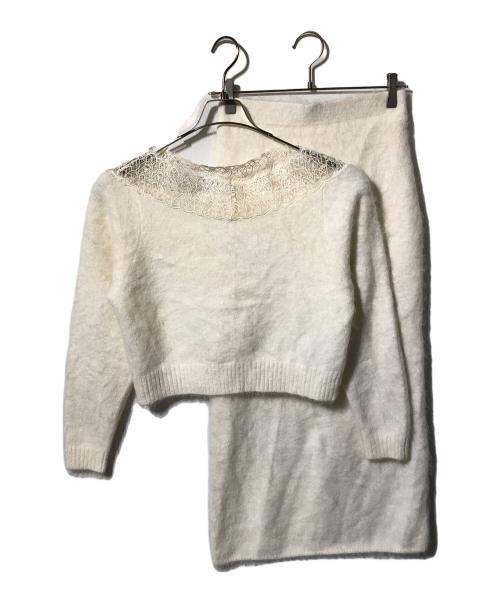 CELFORD（セルフォード）CELFORD (セルフォード) レーストリミングニットセットアップ アイボリー サイズ:Freeの古着・服飾アイテム