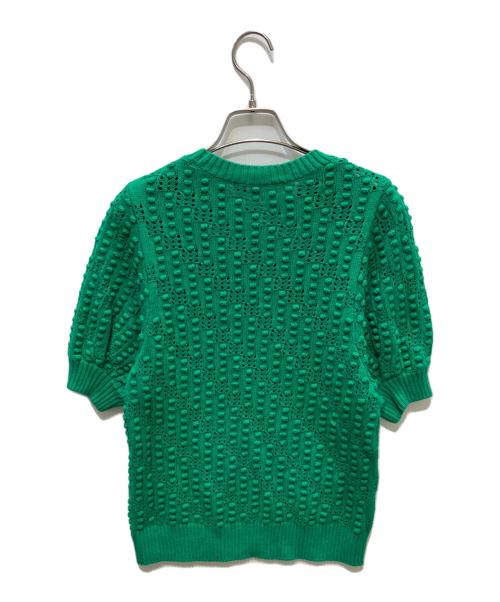 BRAHMIN（ブラーミン）BRAHMIN (ブラーミン) ポップコーン編みハーフスリーブニット グリーン サイズ:38の古着・服飾アイテム