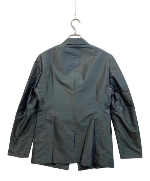 KATHARINE HAMNETT（キャサリンハムネット）KATHARINE HAMNETT (キャサリンハムネット) シルク混シャンブレー テーラードジャケット グリーン サイズ:Sの古着・服飾アイテム