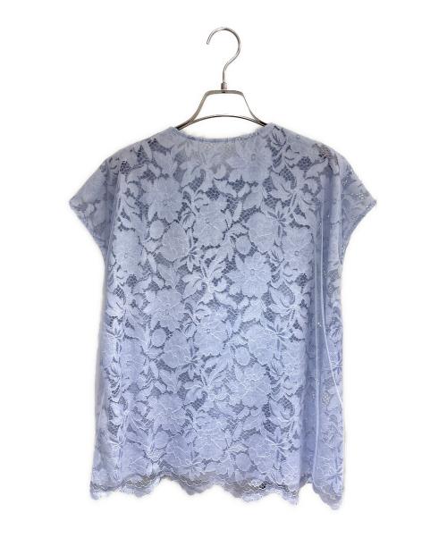 ANAYI（アナイ）ANAYI (アナイ) コードレーススカラヘム ブラウス ブルー サイズ:36 未使用品の古着・服飾アイテム