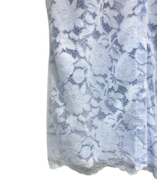 ANAYI（アナイ）ANAYI (アナイ) コードレーススカラヘム ブラウス ブルー サイズ:36 未使用品の古着・服飾アイテム