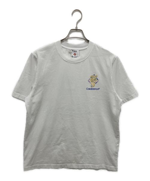 CASABLANCA（カサブランカ）CASABLANCA (カサブランカ) Diamond Column t-shirt ホワイト サイズ:Lの古着・服飾アイテム