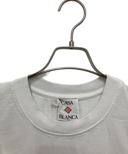 CASABLANCA（カサブランカ）CASABLANCA (カサブランカ) Diamond Column t-shirt ホワイト サイズ:Lの古着・服飾アイテム