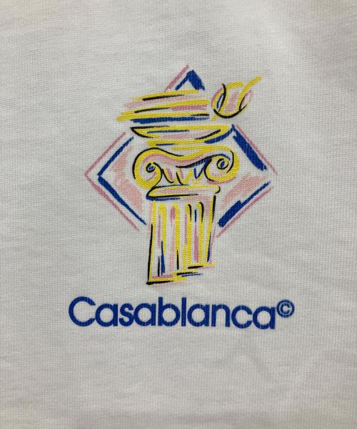 CASABLANCA（カサブランカ）CASABLANCA (カサブランカ) Diamond Column t-shirt ホワイト サイズ:Lの古着・服飾アイテム