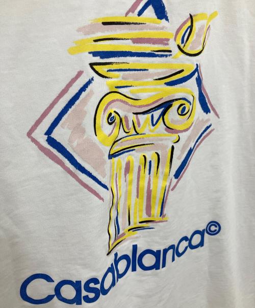 CASABLANCA（カサブランカ）CASABLANCA (カサブランカ) Diamond Column t-shirt ホワイト サイズ:Lの古着・服飾アイテム