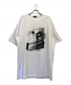 COMME des GARCONS HOMMEコムデギャルソン オム）の古着「綿天竺 製品プリント Tシャツ」｜ホワイト