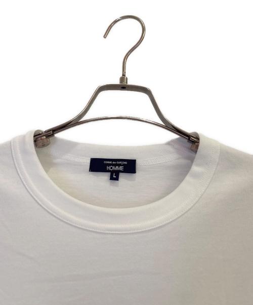 COMME des GARCONS HOMME（コムデギャルソン オム）COMME des GARCONS HOMME (コムデギャルソン オム) 綿天竺 製品プリント Tシャツ ホワイト サイズ:Lの古着・服飾アイテム