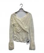 ELCHELEエルチェレ）の古着「LACE CACHECOEUR TOP」｜オフホワイト
