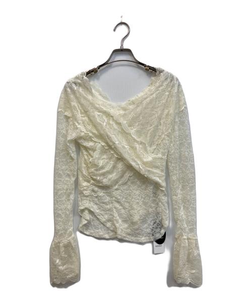 ELCHELE（エルチェレ）ELCHELE (エルチェレ) LACE CACHECOEUR TOP オフホワイト サイズ:FREE 未使用品の古着・服飾アイテム