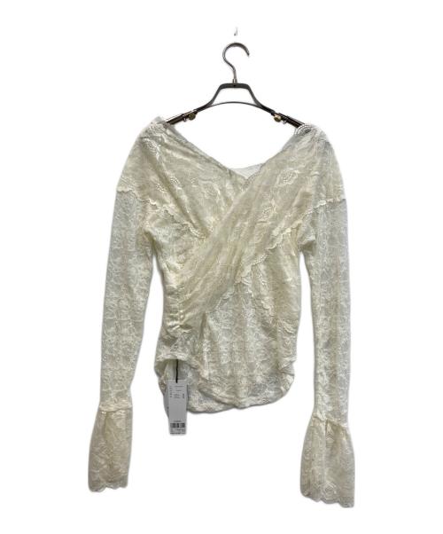ELCHELE（エルチェレ）ELCHELE (エルチェレ) LACE CACHECOEUR TOP オフホワイト サイズ:FREE 未使用品の古着・服飾アイテム