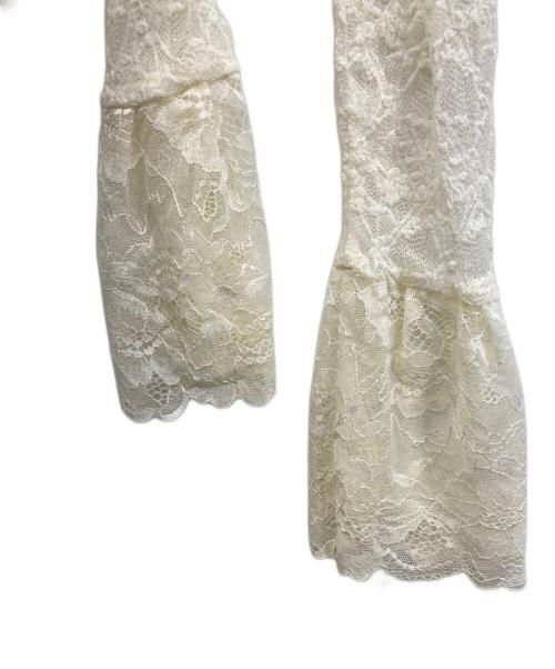 ELCHELE（エルチェレ）ELCHELE (エルチェレ) LACE CACHECOEUR TOP オフホワイト サイズ:FREE 未使用品の古着・服飾アイテム