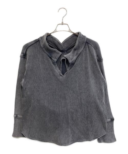 Ameri（アメリ）Ameri (アメリ) WAFFLE LAYERED DESIGN CUT TOP チャコールグレー サイズ:FREE 未使用品の古着・服飾アイテム