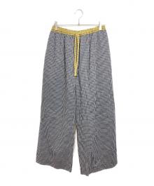 ELCHELE（エルチェレ）の古着「DADDY CHECK WIDE PANTS」｜ブラック