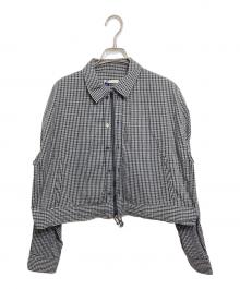 ELCHELE（エルチェレ）の古着「DADDY CHECK ZIP UP SHIRT」｜ブラック